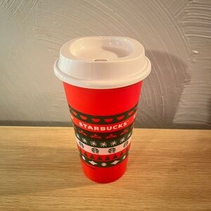 STARBUCKS 2020 Limited Reusable Cup Grande 16 oz Red HOLIDAY Xmas Christmas